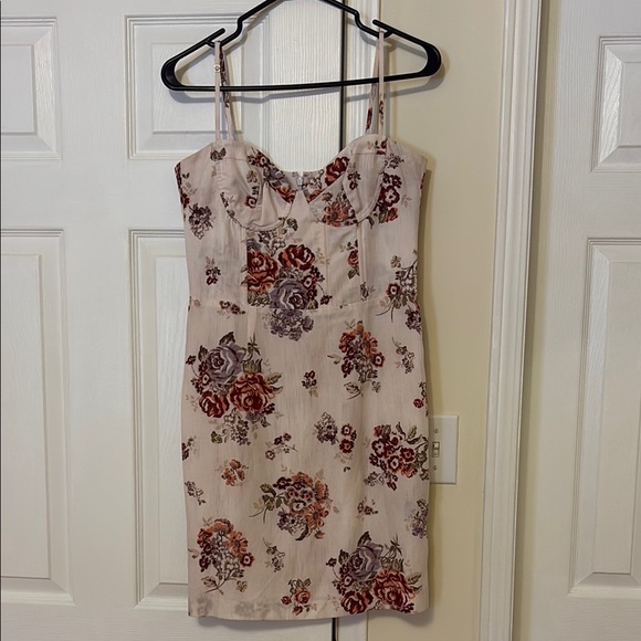 Floral Corset Mini Dress | Floral Mini Dress | Linen Summer Dress - Picture 4 of 8